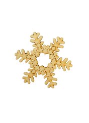 Фигурка Снежинка-3 с рисунком (131039) (97х97мм) (игрушка из дерева)