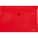 Папка-конверт А4 на кнопке "Fizzy Classic" непрозрачн.пластик, красный, Erich Krause