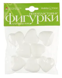 Фигурки пенопластовые HOBBY TIME Сердечки 35мм, 8шт.