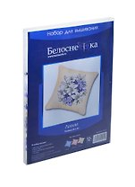 Набор для вышивания Подушка Лилии (010-Р) (45х45) (бежевая канва) (Белоснежка) (упаковка)
