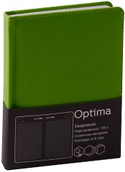 Ежедневник недатированный А6 136 листов "Optima" салатовый