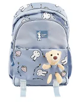 Рюкзак "Мишка" 44*30*12,5см, голубой, с игрушкой