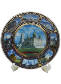 Магнит-тарелка Владимир Успенский Собор (фарфор) (D7) (026-7K8-66)