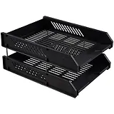 Лотки горизонтальные 02шт "Classic" черные, на металлических стержнях