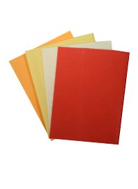 Набор листов фетр (А4) (4 шт) (оран., жел., бел., крас./оран., крас., хаки, корич.) (упаковка)