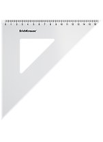 Угольник 16см 45*90*45 "Clear" прозрачн., к/д, ErichKrause 