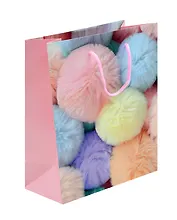 Пакет А4 32*26*10 "Цветные помпоны. Basic" жен., бум.мат.ламинат