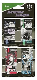 Закладка для книг магнитная «Аниме», 4 штуки, Феникс+
