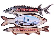 ГС Магнит Астрахань Три рыбы (7,5см) (дерево)