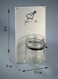 Декор настенный с баночкой (12х24) (мдф, стекло) (7505)