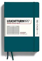 Книга для записей A5 125л лин. "Classic" тв.обложка, цвет тихоокеанский зеленый, Leuchtturm1917