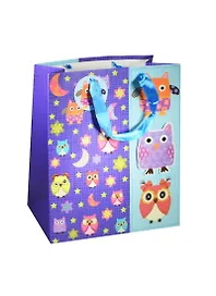 Пакет подарочный бумажный А4 26*32*12 "Совы.Owls",дет., разноцвет., мат. ламинат, Хансибэг