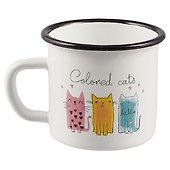 Кружка Colored cats (эмаль) (350 мл) - 0