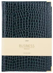 Книга для записей А4 100л кл. "BUSINESS PREMIUM. Iguana (изумрудный)" иск.кожа, поролон, мет.уголки, тонир.блок. зол.торец, 2 ляссе, инд.уп.