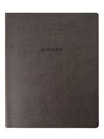Дневник шк. "Block", серый, иск.кожа, интегр.переплёт, блинт.тиснение, ляссе