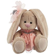 Игрушка мягкая Budi Basa, Зайка Ми в персиковом платье (малыш), 13см