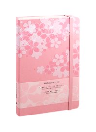 Книга для записей А5 120л лин. "SAKURA LARGE" обложка текстиль, розовый, резинка, ляссе, Moleskine