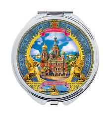 Зеркало Спас. Грифоны белая фольга [710]