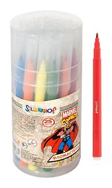 Фломастеры 25цв "MARVEL COMICS" в пласт.стакане Silwerhof