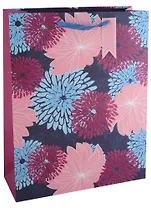 Пакет А3 32*42*11,5 "Flowers" жен., бум., тиснение, тег