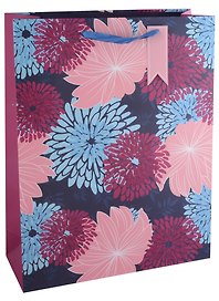 Пакет А3 32*42*11,5 "Flowers" жен., бум., тиснение, тег