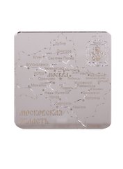 ГС Магнит Москва Карта области зеркальный серебро (акрил) (7,5см)