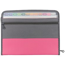 Папка -портфель пластиковый с тканью «Colorful» А4, в ассортименте, 12 отделений