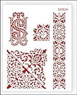 Трафарет пластиковый многоразовый Кружевные бордюры (20х25) (К-11)