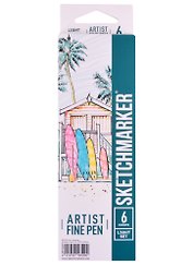 Ручки капиллярные 6цв Artist fine pen Light Colors, к/к, Sketchmarker