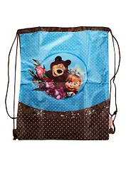 Мешок для сменной обуви "Бирюза" 44*34, Маша и Медведь