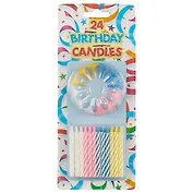 Набор свечей для торта (24шт) (6см)