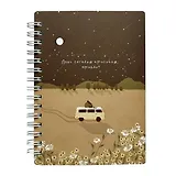 Записная книжка А6 120л кл. "Soul", звездопад, карт.обл., спираль, ламинация, микротекстурирование, тиснение золотой фольгой