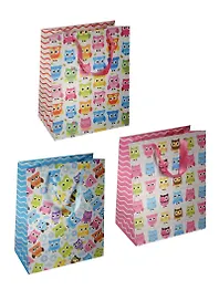 Пакет подарочный бумажный А5 "Cовы. Owls с волнистыми линиями"