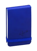 Блокнот 90*140 96л лин. "Reporter" темно-син.иск.кожа, тв.переплет, резинка, тонир.блок, инд.уп.