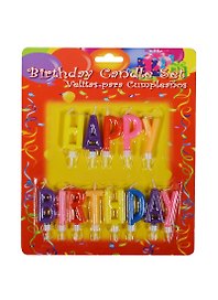 Набор свечей для торта Happy Birthday (592163) (H 5,5см) (Ремеко РС)