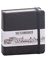 Скетчбук 12*12, 80 листов "Sketchmarker" черный, нелинованный, 140г/м2, слоновая кость