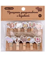 Прищепки декоративные с веревкой "Капибара"