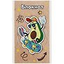 Блокнот А6 40л кл. "АВОКАДО-СКЕЙТЕР" мягк.переплёт, 2 скобы, белый офсет 60г/м2