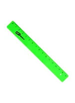 Линейка 16см пластик, флуоресцент., ассорти