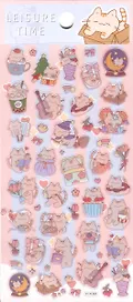 Наклейки Котики  9*20,5 (PVC)