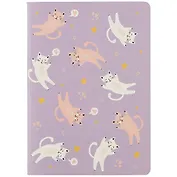 Записная книжка А6 32л кл. "Котики", тонир. внутр. блок, сшивка