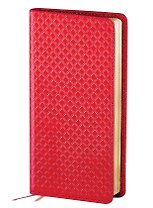 Записная книжка А6- 96л кл. "Clutch" красная, иск.кожа, золот.срез, In Folio