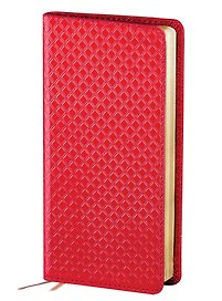 Записная книжка А6- 96л кл. "Clutch" красная, иск.кожа, золот.срез, In Folio