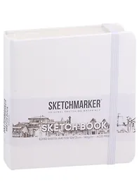 Скетчбук 12*12, 80 листов "Sketchmarker" белый, нелинованный, 140г/м2, слоновая кость