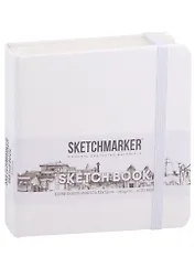 Скетчбук 12*12, 80 листов "Sketchmarker" белый, нелинованный, 140г/м2, слоновая кость