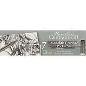 Карандаши графитовые «Monolit», водорастворимые, 6 штук, HB, 2B, 4B, 6B, 8B, 9B, ластик