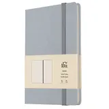 Книга для записей А4- 96л кл. "Joy Book. Туманное утро" иск.кожа, тонир.блок, скругл.углы, ляссе, резинка