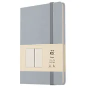 Книга для записей А4- 96л кл. "Joy Book. Туманное утро" иск.кожа, тонир.блок, скругл.углы, ляссе, резинка