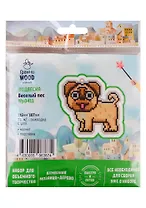 Набор для объемного творчества "Гранни Wood" Алмазная мозаика Подвеска Веселый пес (Wp0411) (115х107) (упаковка)