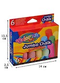 Мелки цветные 06цв JUMBO, к/к, подвес, Colorino - 1